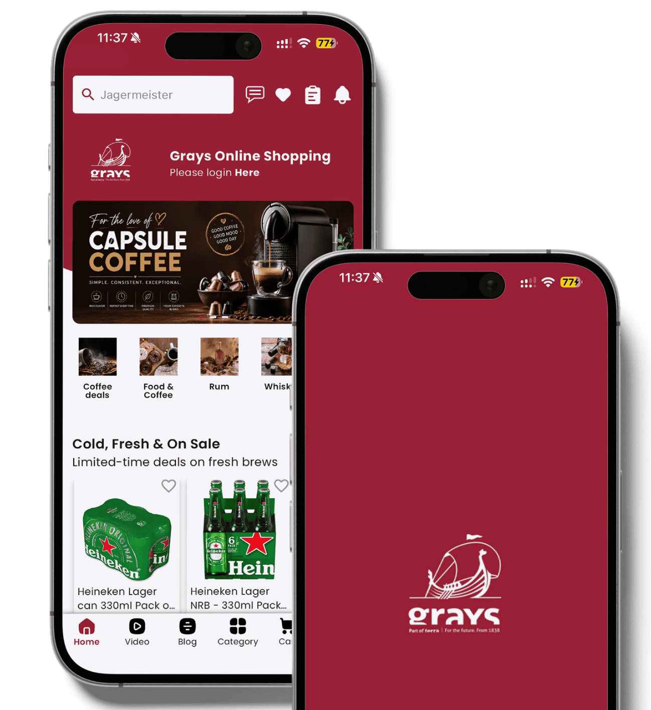 Grays App on iPhone